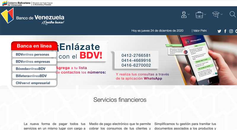 Información general - Banco de Venezuela